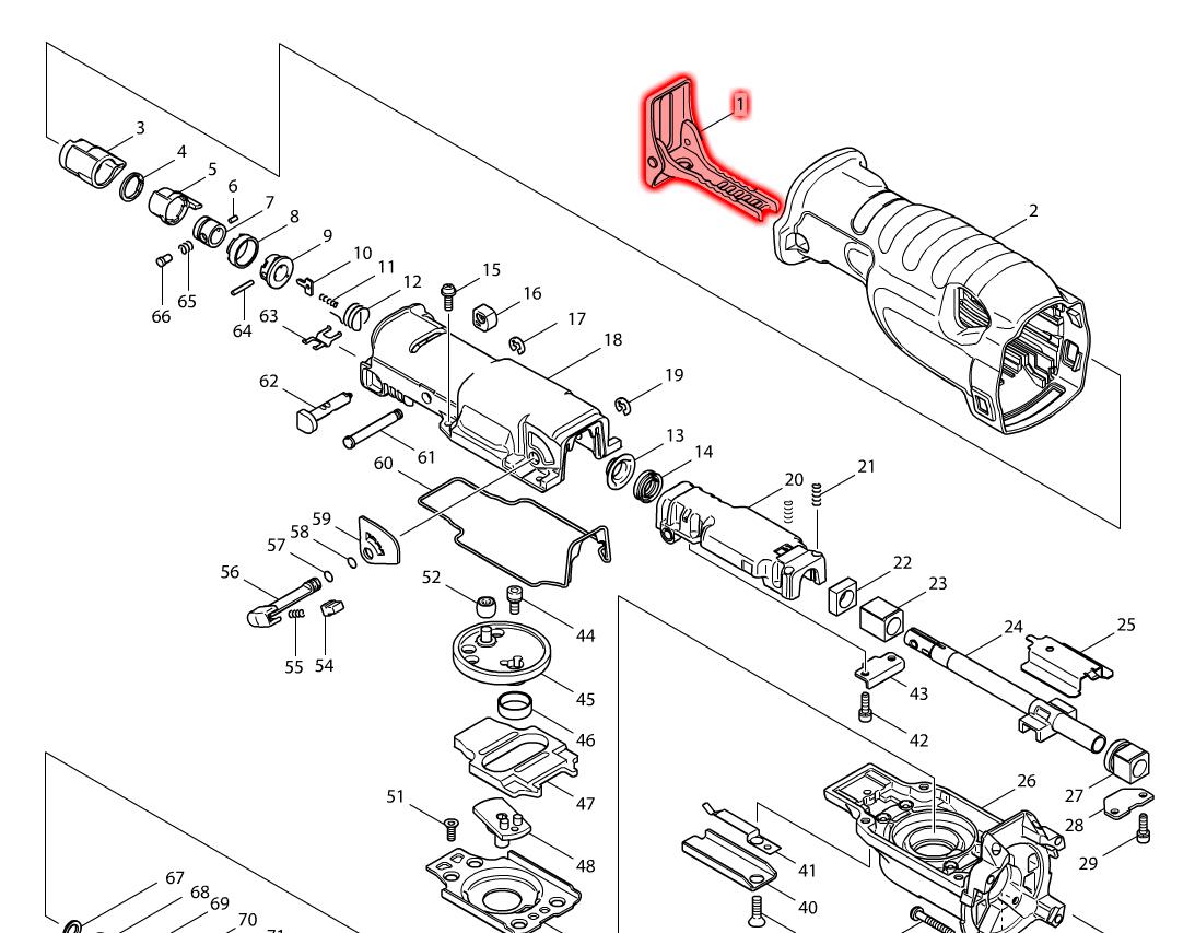 Makita JR 3070 CT 1510 Watt Tilki Kuyruğu Testere Pabucu