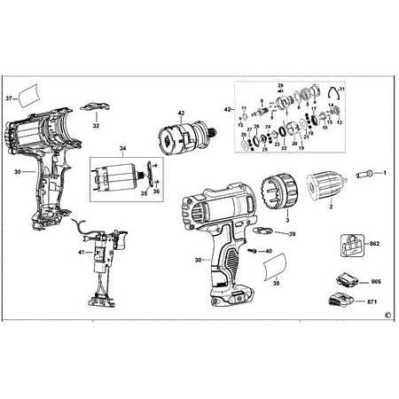 Dewalt DCD700 Mandren ( Chuck )