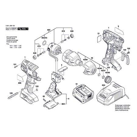 Bosch GDX 18 V-LI Akülü Somun Sıkma Şalter + Elektronik Modül Aksamı