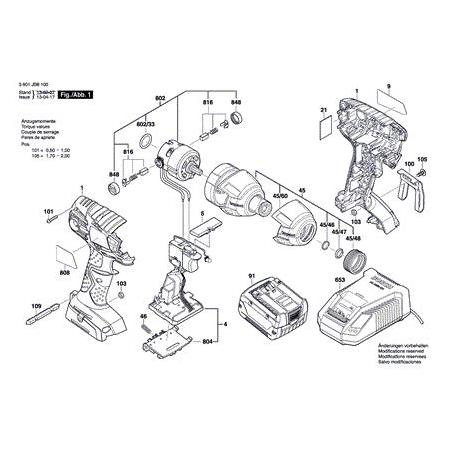 Bosch GDS 18 V-LI Akülü Somun Sıkma Şalter + Elektronik Modül Aksamı