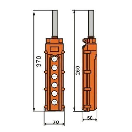 COB 63 - 6 Buton Vinç Kumandası ( Hoist Control Switch - 6 Switches )