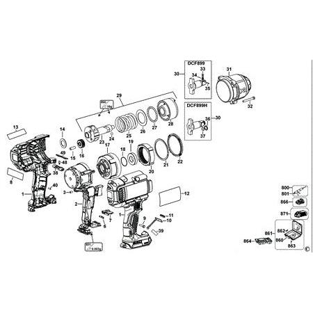 Dewalt DCF899 Uç Mil ( Anvil ) 30 nolu Parça