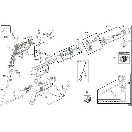 Dewalt DWD024 Endüvi ( Rotor - Armature - N497344 )