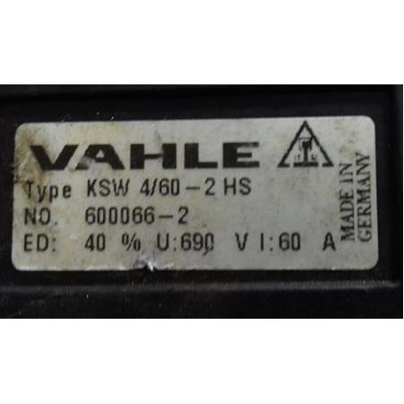VAHLE KSW 4/60 – 2 HS Akım Alma Bara Kömürü