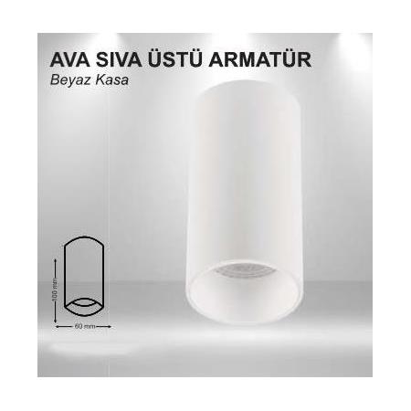 Ava Sıva Üstü Armatür - Beyaz Kasa