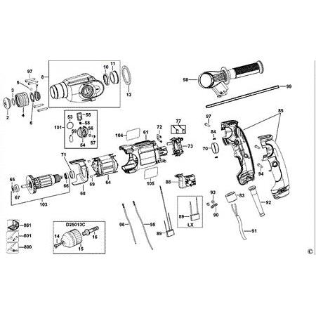 Dewalt D25013 Seçici Kol - Darbe Mandalı - Vites Kolu