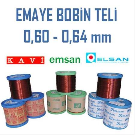 0.60 - 0.64 mm Emaye Bobin Teli ( Elsan ~7 - 8 kg Makara )